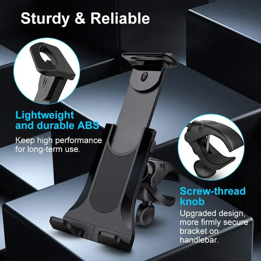 Supporto Tablet e Smartphone per Bici, Tapis Roulant e Manubrio – Universale 4-12 Pollici