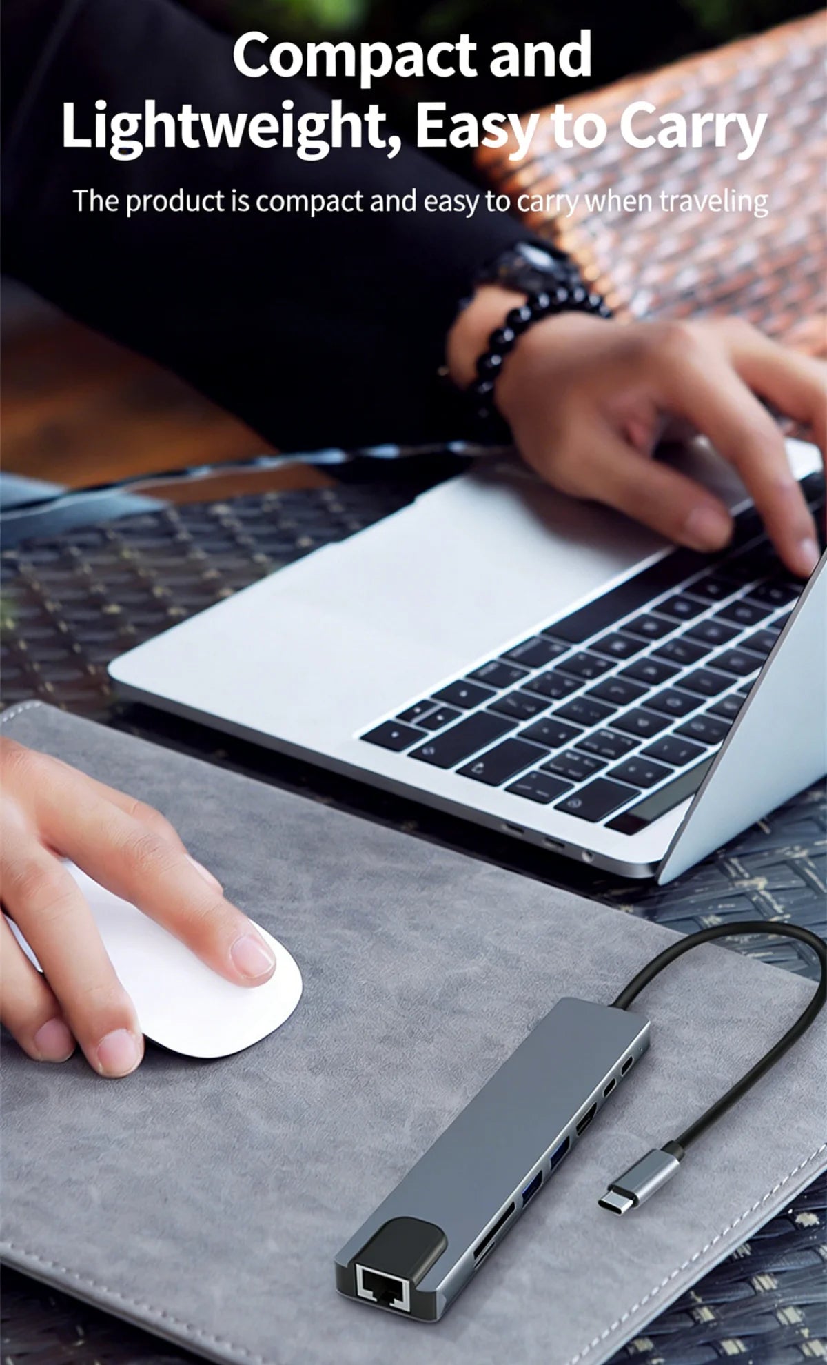Hub USB-C 8 in 1 – Collega Tutto al Tuo Laptop