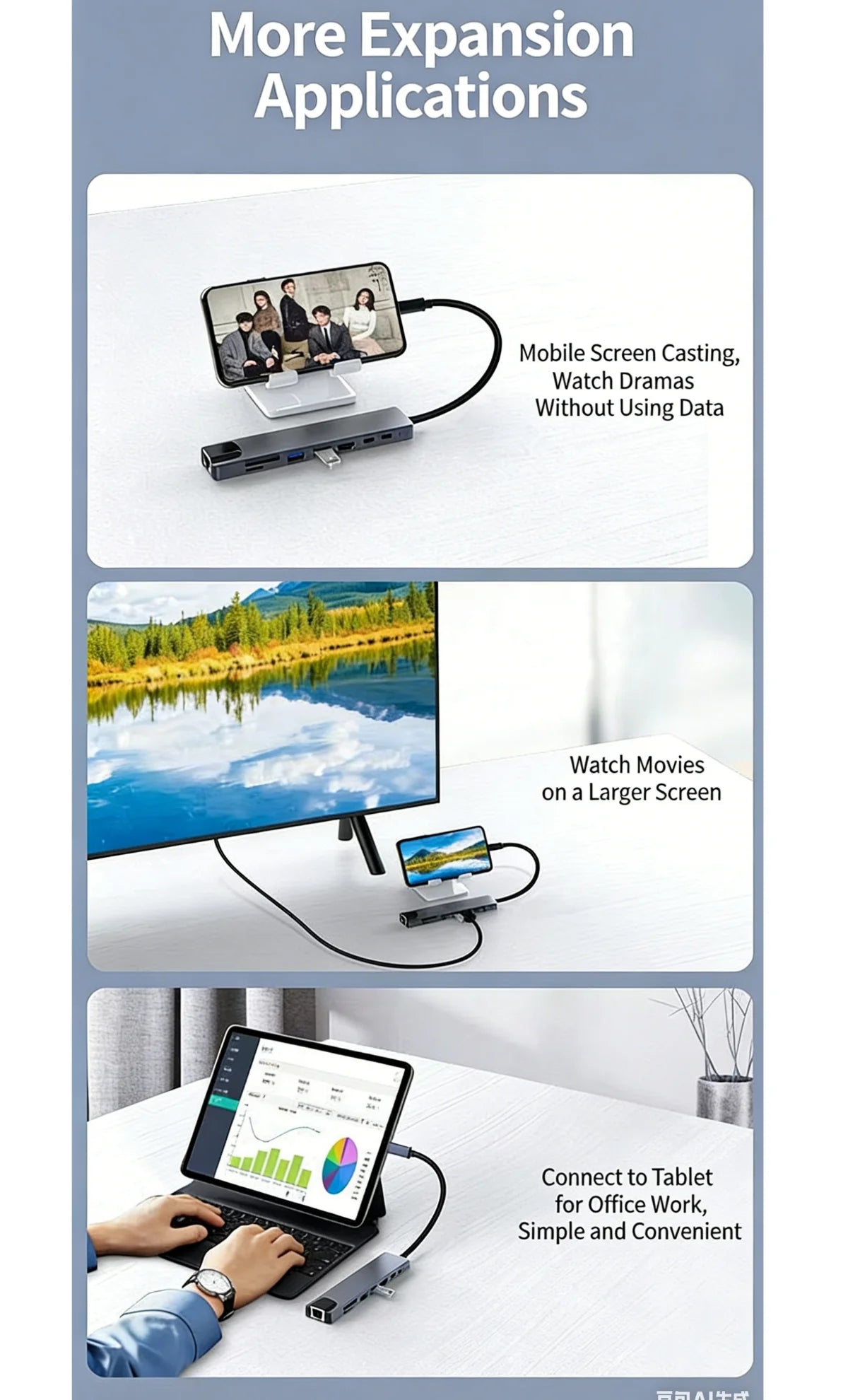 Hub USB-C 8 in 1 – Collega Tutto al Tuo Laptop