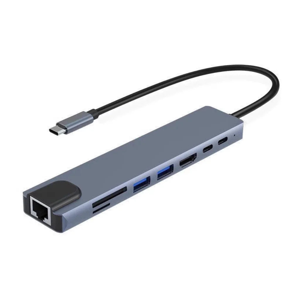 Hub USB-C 8 in 1 – Collega Tutto al Tuo Laptop