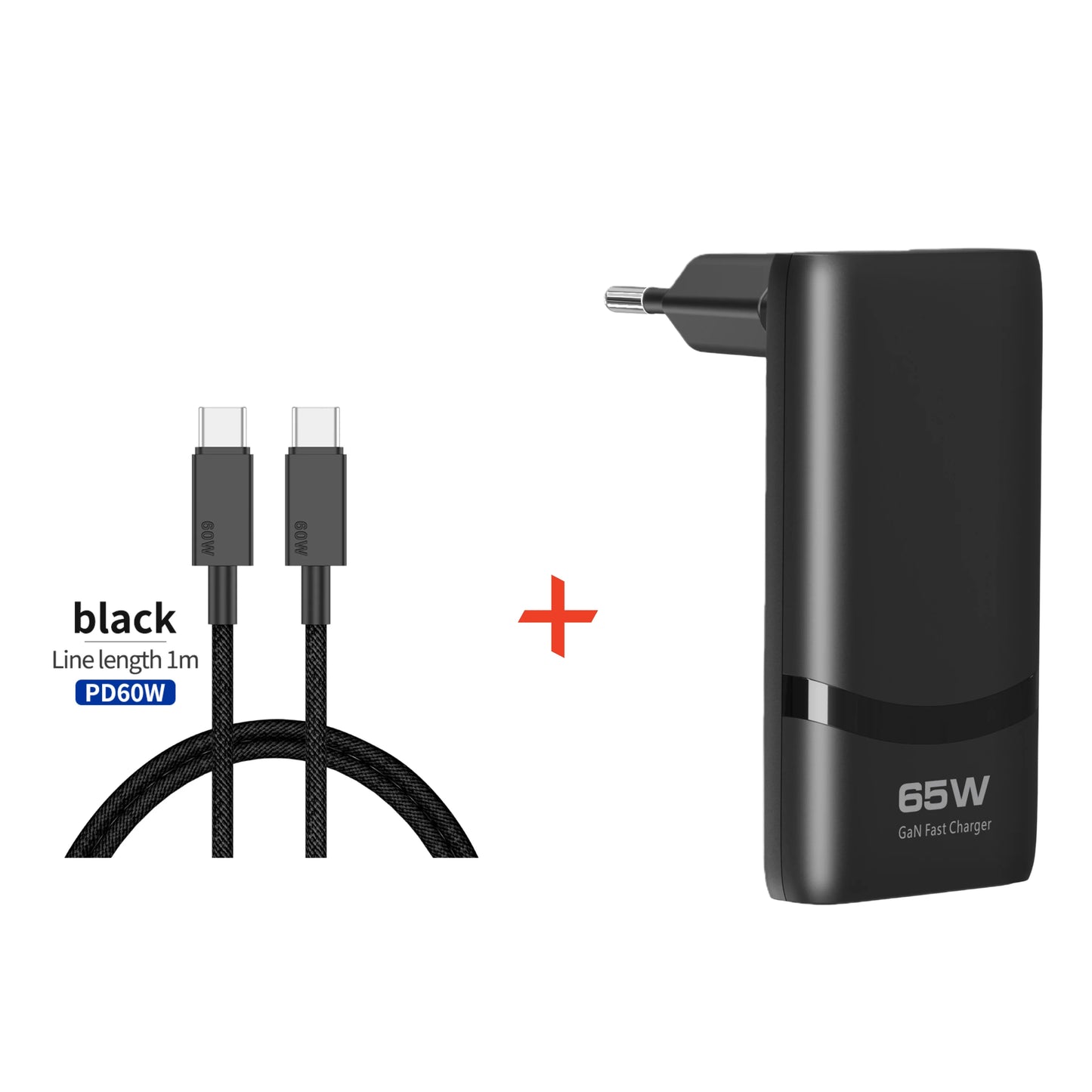 Caricatore GaN 65W Ultra Compatto – Doppia Porta USB-C con Ricarica Rapida