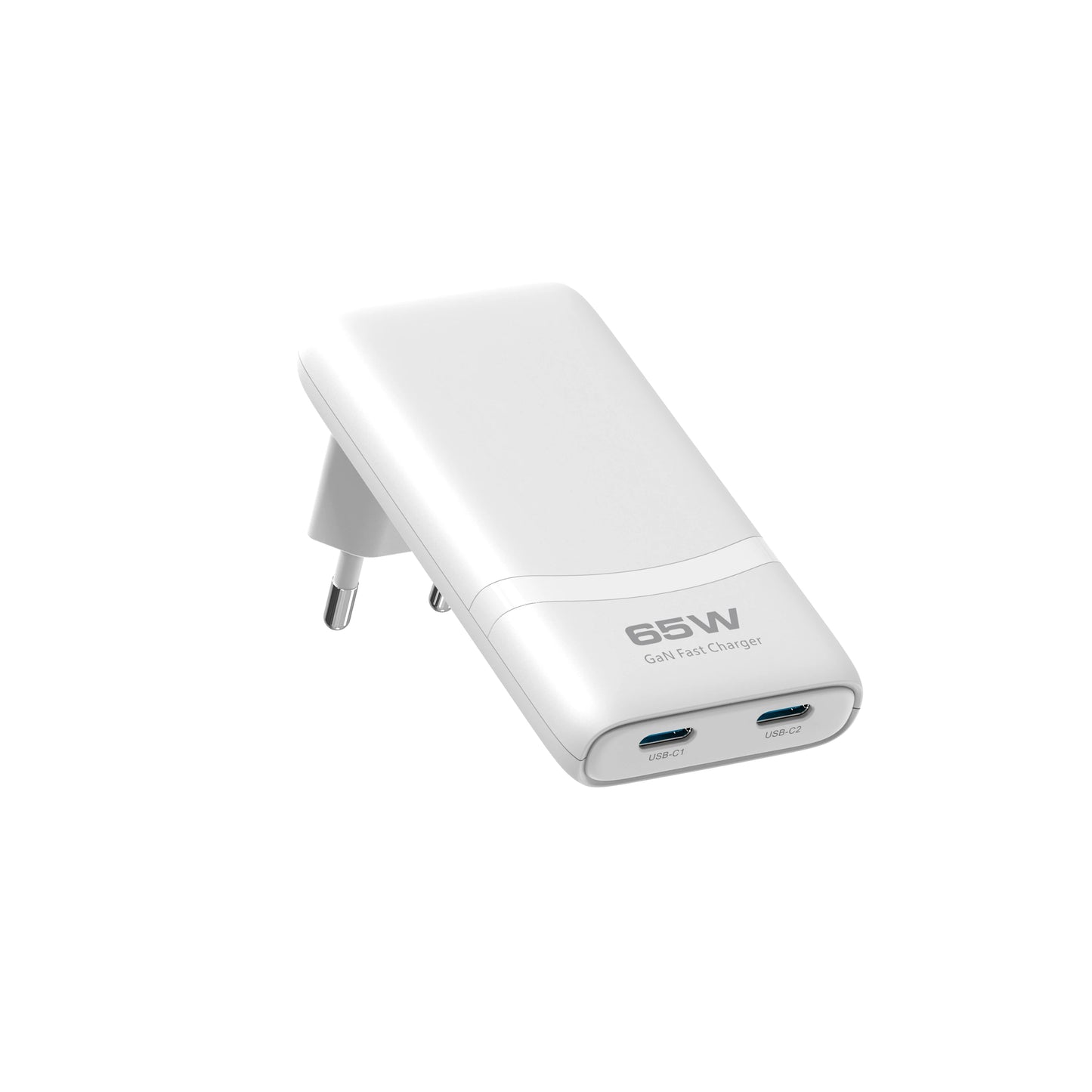 Caricatore GaN 65W Ultra Compatto – Doppia Porta USB-C con Ricarica Rapida