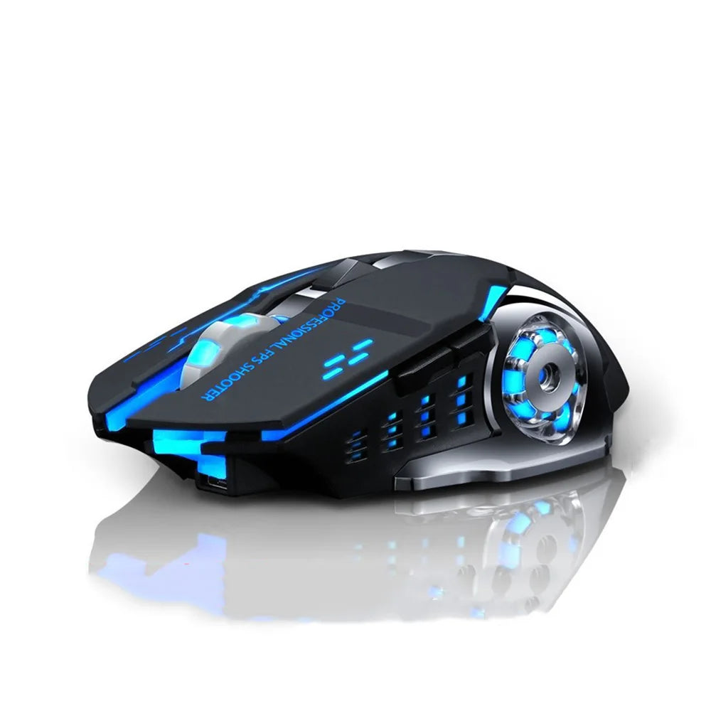 Mouse Wireless Bluetooth Ergonomico Ricaricabile – Silenzioso con Retroilluminazione RGB