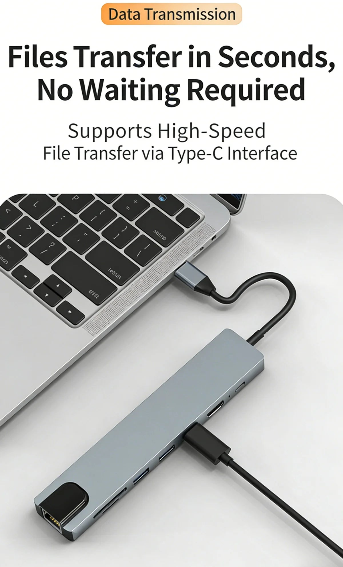 Hub USB-C 8 in 1 – Collega Tutto al Tuo Laptop